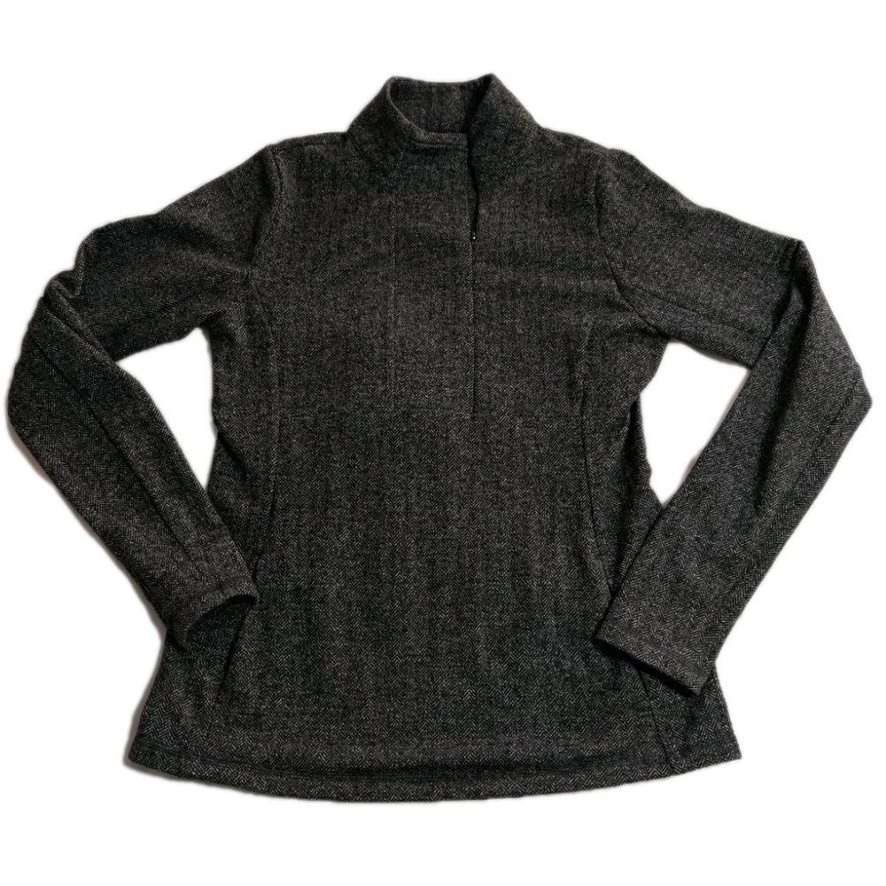 Kyodan Outdoor Women's Gray Herringbone 1/4 Zip Pullover Jacket Size‎ M